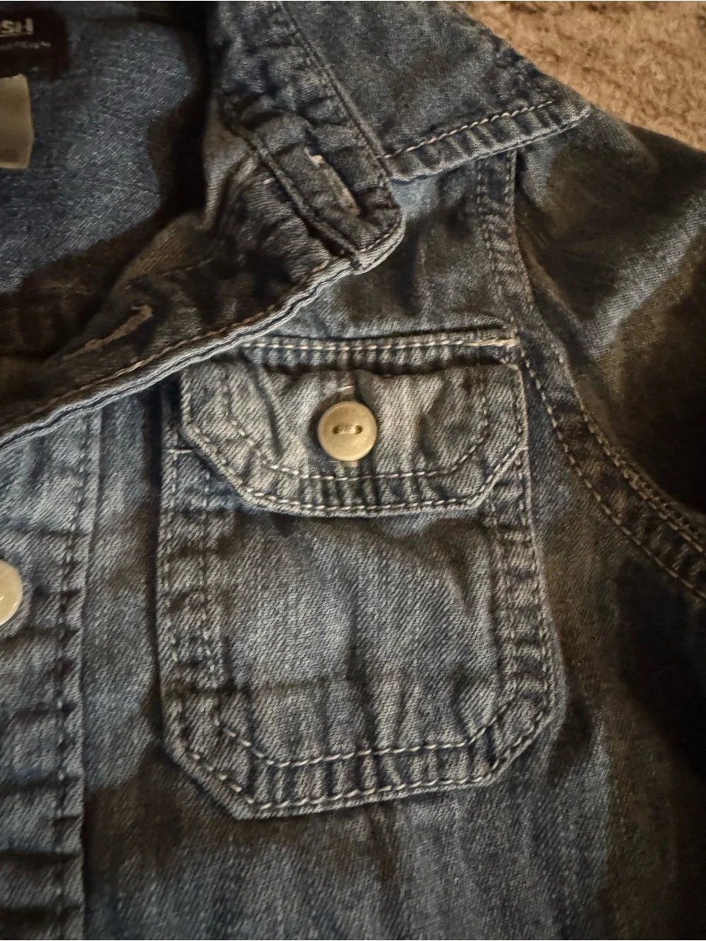 OshKosh B'gosh Denim Blue Button-Up Shirt